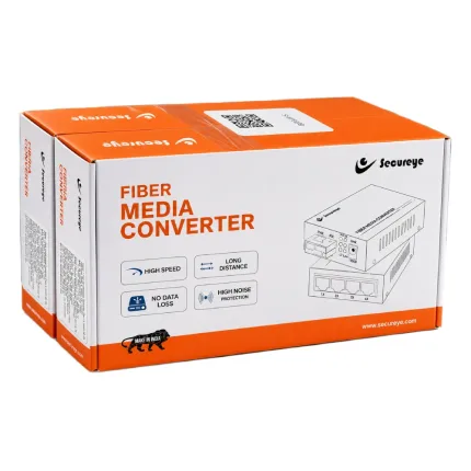 Secureye Fiber Media Converter Pair 10/100 Mbps (Single SC to Lan)
