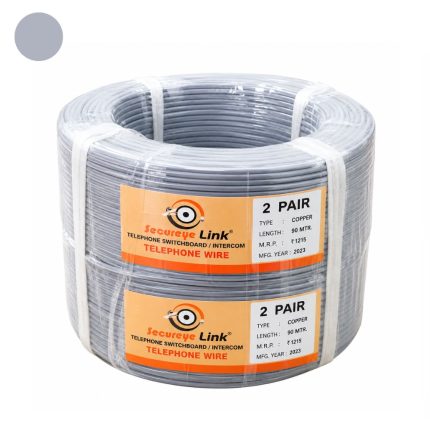 SECURELINK Securelink Telephone Cable 0.4mm 2 Pair 90m Grey