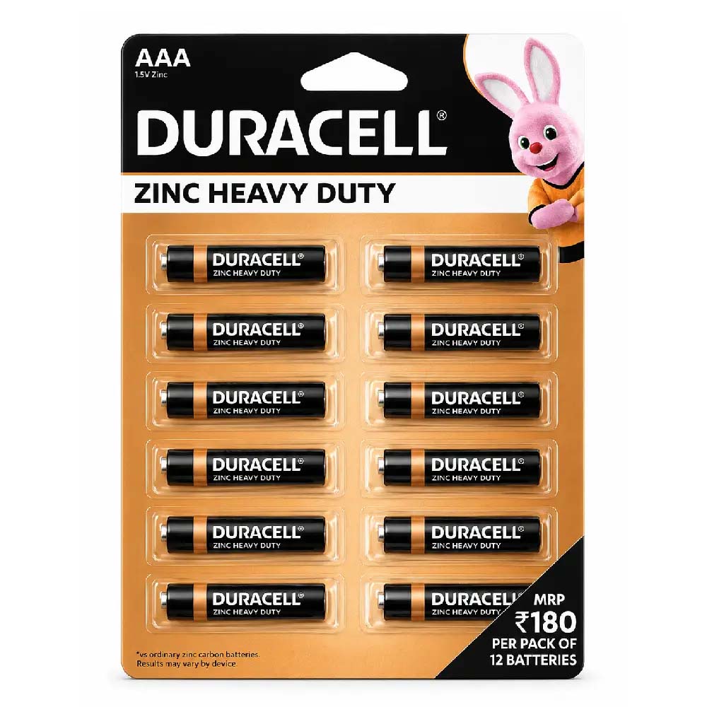 Duracell AAA Zinc Battery (Pack of 12)