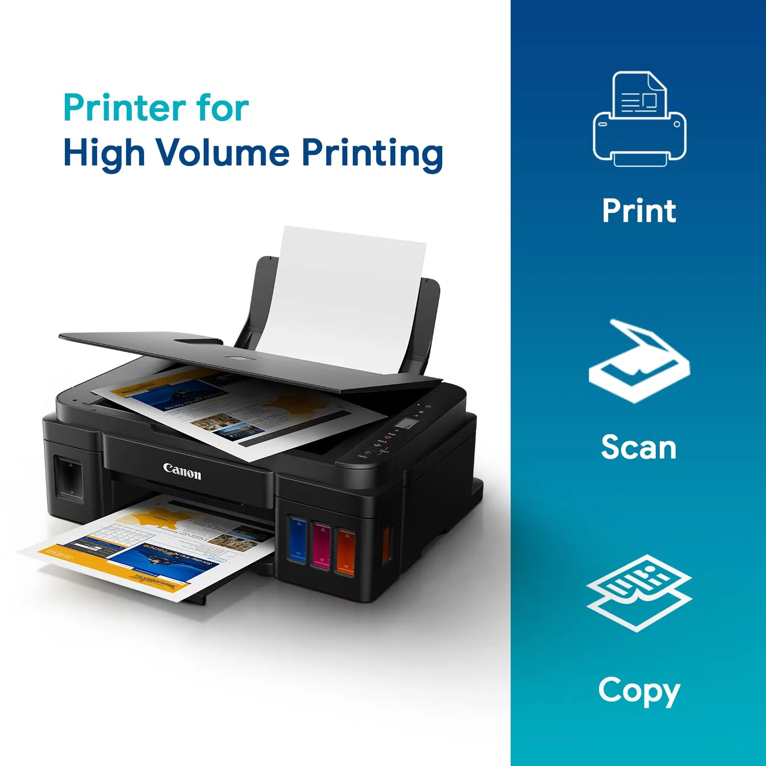 Canon Ink Tank Color Printer PIXMA G2012 A4 Multi Function With 2 Bottle Black Ink Extra - Image 5