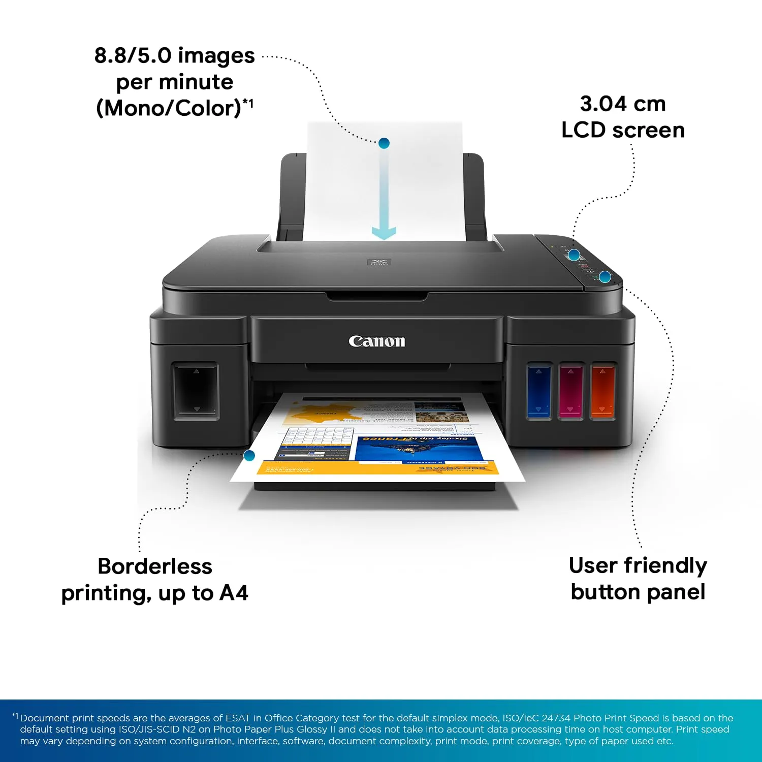 Canon Ink Tank Color Printer PIXMA G2012 A4 Multi Function With 2 Bottle Black Ink Extra - Image 4